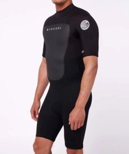 RIP CURL Men's 2mm OMEGA S/S BZ Spring Suit - Black - XXL - NWT - LAST ONE LEFT