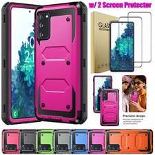 For Samsung Galaxy S20 FE/S20 FE 5G Case Shockproof Rugged Cover Tempered Glass