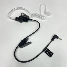 Short 12” Cord 2.5mm Listen Only Earpiece w/ Acoustic Tube Headset Surveillance