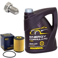 MotoröL Set 5W-40 5 Liter + ÖLfilter SH 427 P + Schraube FüR VW Phaeton Touareg