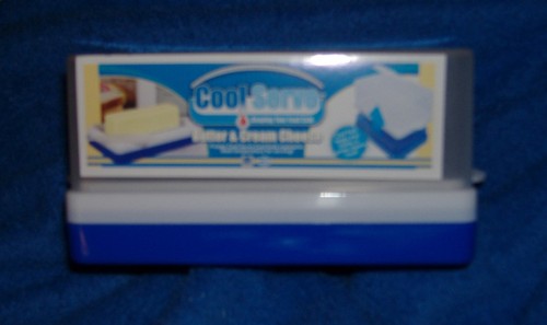 COOL SERVE BUTTER DISH, CREAM CHEESE KEEP COOL.BUILT IN CHILLER BUTTER DISH NEW - Picture 10 of 11