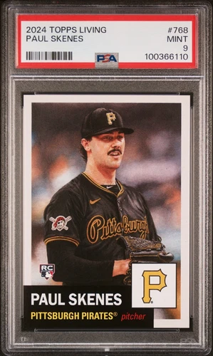 2024 Topps Living Set # 768 PAUL SKENES RC Pittsburgh Pirates MINT PSA 9