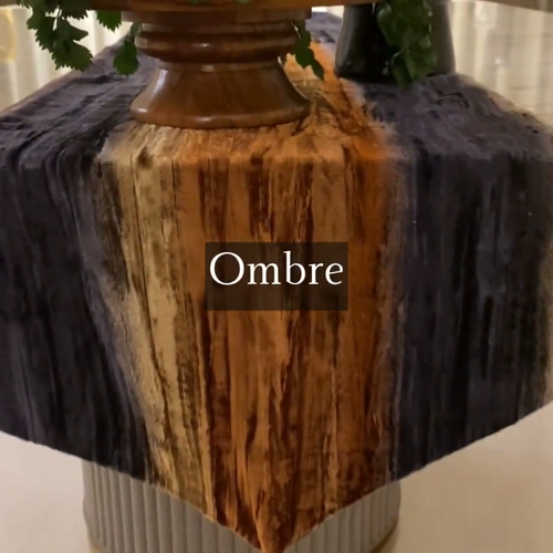 Decorative Table Runner Grey Velvet Wedding Décor Elegant Table Décor - Ombre - Video 1 of 1