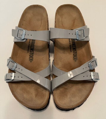 BIRKENSTOCK FRANCA BIRKO-FLOR WOMEN'S SLIDE SANDALS GRAY SIZE 9-9.5US/ 40EU