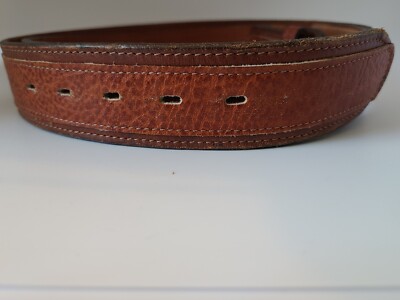 Kona Kut By Nocona Belt Co. Leather Belt, Size 34 - Vintage! Kona Kut by Nocona Belt Co tooled leather belt western  main image 3