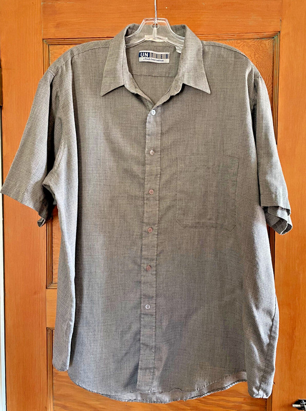 Men's Short Sleeve Collared Button Down Shirt 2XL Lightweight