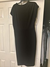 Women’s Express size Large 100% Polyster  dressy/Business pencil dress-Black