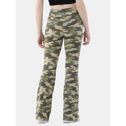 No Boundaries Pull On Flare Pants 32” Inseam Green Camo X-Small (0-2) - Picture 2 of 3