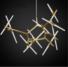 Modern Sputnik Chandeliers LED Chandelier Gold Ceiling Light 10/14/20 Lights