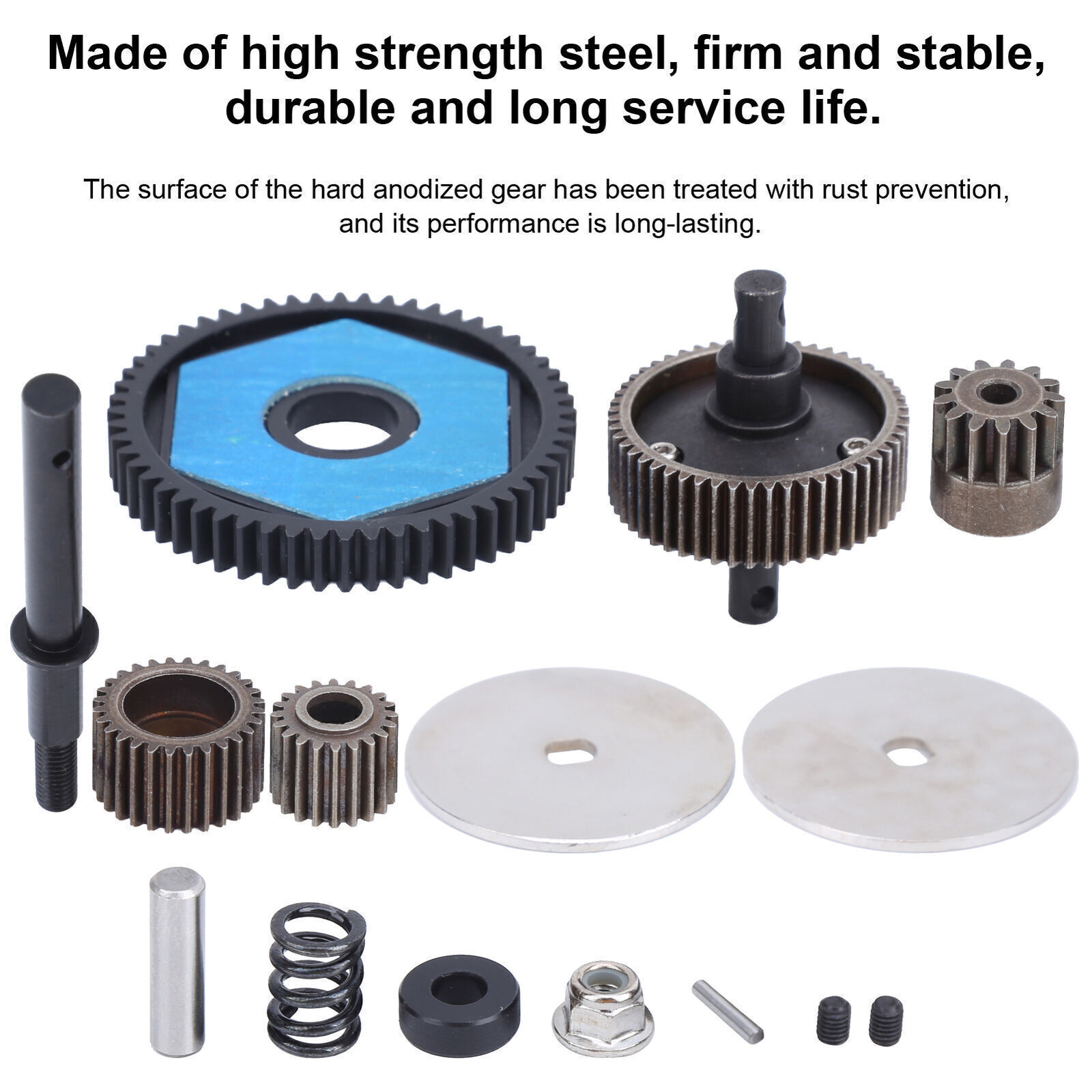 Transmission Gears with Motor Gear Fit for Axial SCX10/SCX10 II 90046 90047 RC