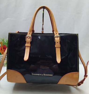 black patent leather backpack dooney Dooney & Bourke Black Patent Leather Top Hanlde Satchel Shoulder Bag