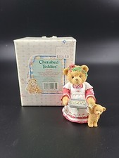 Vintage Cherished Teddies 1995 Amanda 141186 "Here's some cheer to last year" 3"