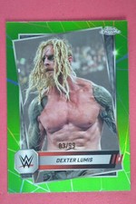 Dexter Lumis 2025 Topps Chrome WWE Green Refractor /99 #40