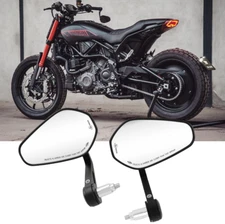 Pair Motorcycle 7/8'' Rearview Handle Bar End Side Mirrors for Indian FTR1200 