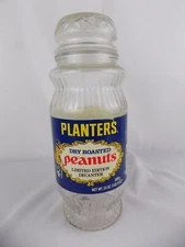 Planters Peanuts MR PEANUT 10" Glass Jar & LID 1979 