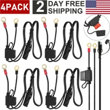 4PACK 2FT SAE Extension Cable 18AWG SAE Battery Connector Ring Terminal Harness