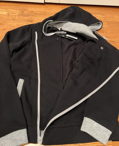 DJT Fashions Women's Size Large 2-Tone Black/Gray Hoodie / Zip Front Sweatshirt - Picture 2 of 5
