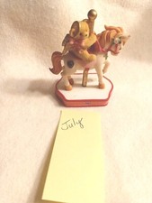 Cherished Teddies Monthly Carousel Figure 2000 Pick your month Pre-owned