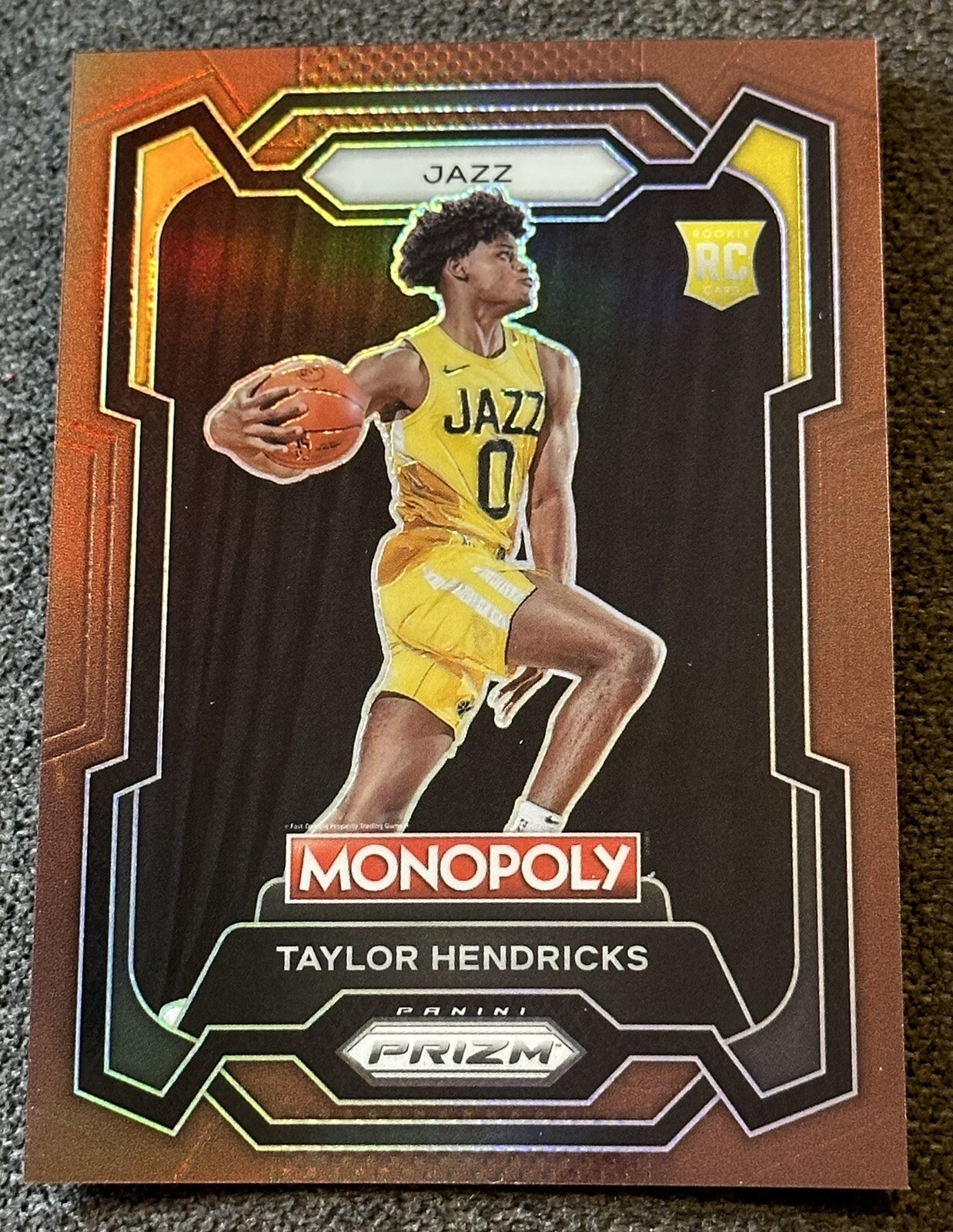 Taylor Hendricks 2023-24 Prizm Monopoly Rookie RC Bronze Prizm /249 Utah Jazz