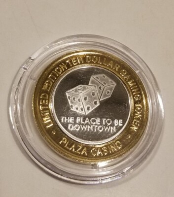 Limited Edition Silver Strike Downtown Dice Plaza Hotel And Casino Las Vegas $10