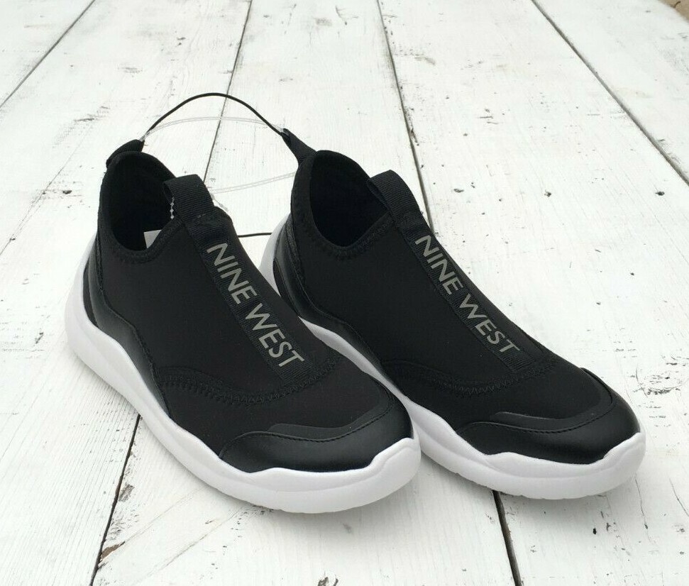 Nine West Black Sneakers Shoes Logo Women Size NEW