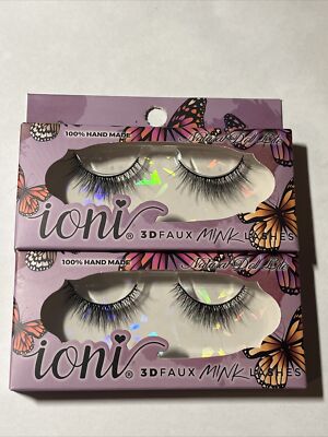 2 Loni  3D Faux Mink Lashes Natural Doll Strip Reusable False Eyelash Extensions