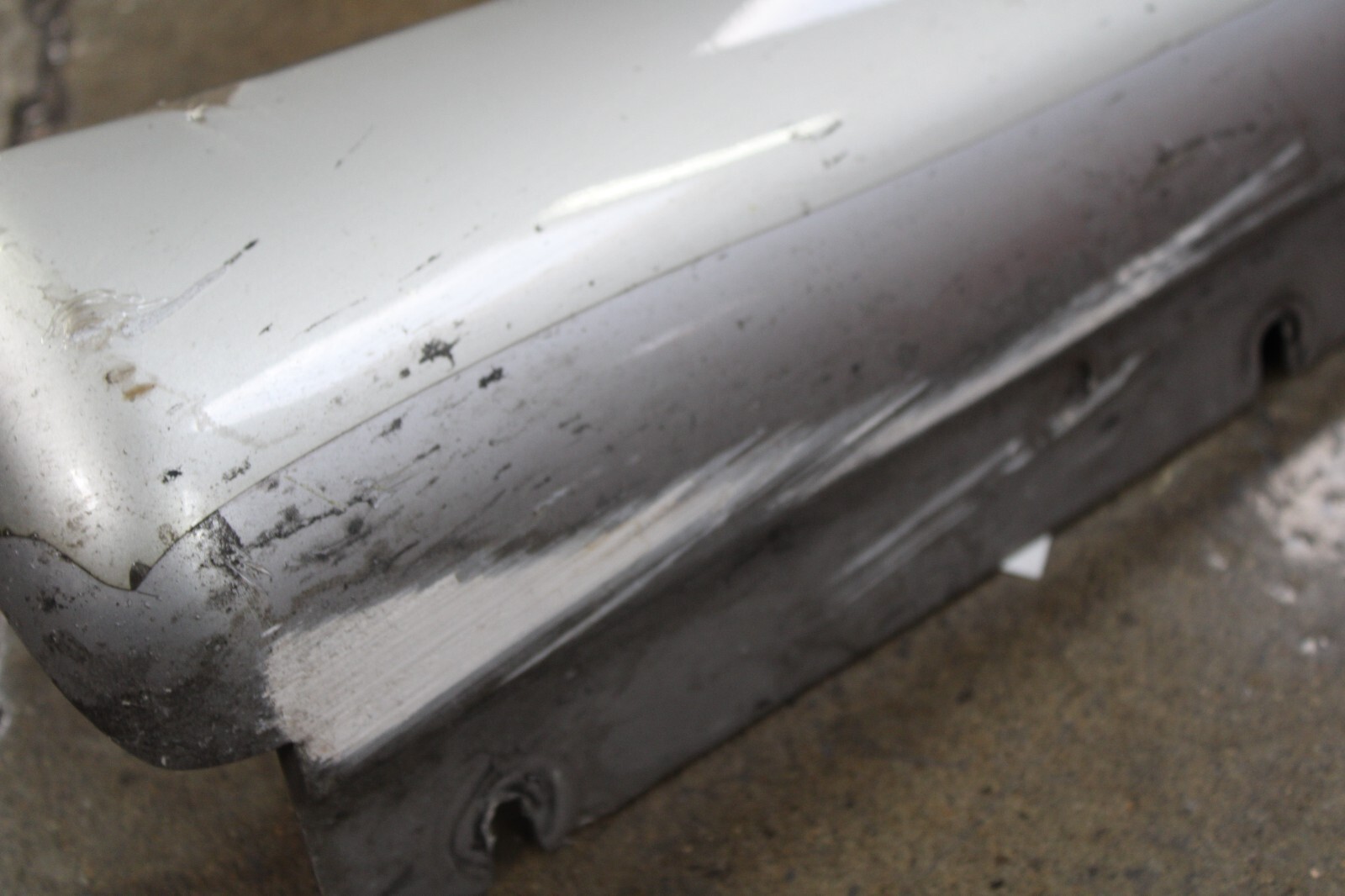 Ferrari 360, LH, Left, Rocker Panel, Silver, Dmg, Used, P/N 66099510