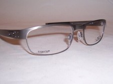 NEW OAKLEY EYEGLASSES METAL PLATE OX5038 5038-06 CHROME 55mm RX AUTHENTIC