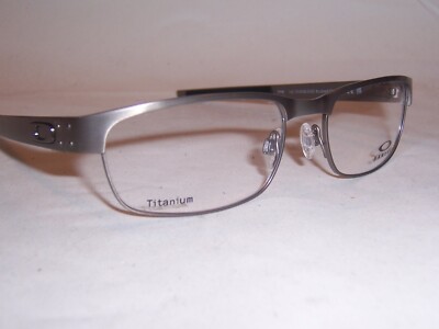 NEW OAKLEY EYEGLASSES METAL PLATE OX5038 5038-06 CHROME 55mm RX AUTHENTIC