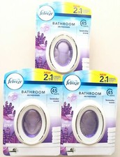 Image of 7.5ML FEBREZE 2 IN 1 BATHROOM HOME OFFICE AIR FRESHENER LAVENDER SCENT 3 x GIFT