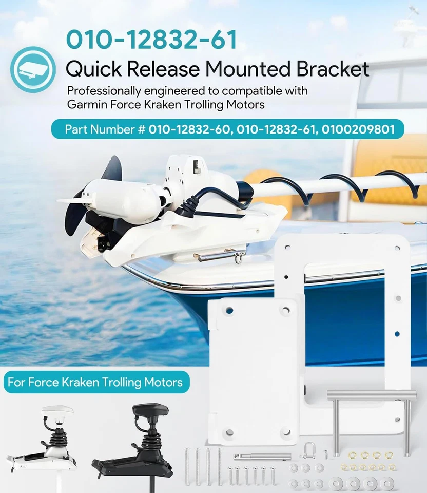 010-12832-61 Quick Release Bracket Plate for Garmin Force Kraken Trolling Motor - Image 2 of 4