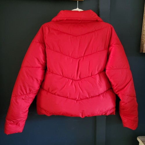 Abercrombie & Fitch Red Quilted Puffer Fall Winter Jacket Size Small - Picture 3 of 17