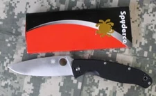 Spyderco C142GP Resilience Plain Edge 8Cr13MoV Folder Black G10 Handle NEW!