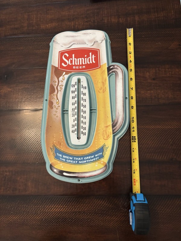 Schmidt Beer Vintage Vacuform Thermometer