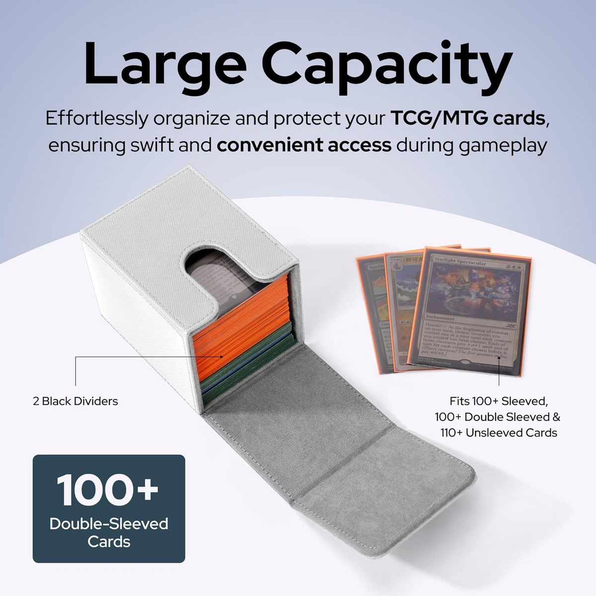 Deck Box MTG with 2 Divider Fits 100+ Signal Sleeved Cards, Mtg Commander Deck B | eBay Deck Box MTG with 2 Divider Fits 100+ Signal Sleeved Cards, Mtg Commander Deck B | eBay