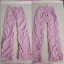 Lululemon Dance Studio Pant Womens Sz 0 Mid Rise Lined Dusty Pink Athleisure