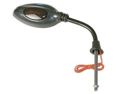 V PARTS MIRROR, REARVIEW, EXPOSITION, LONG THREAD, RIGHT, SMOKED M8