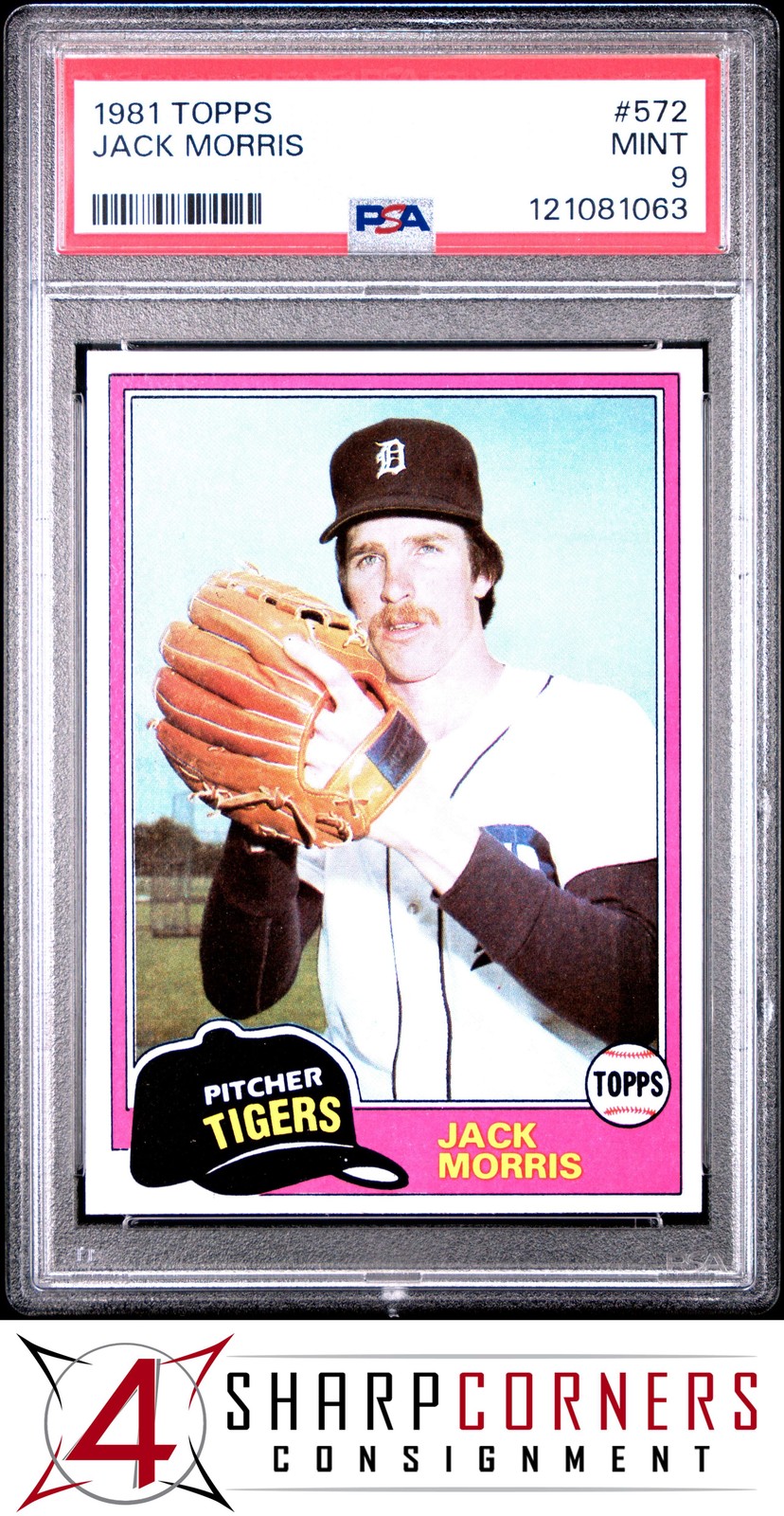 1981 TOPPS #572 JACK MORRIS TIGERS HOF PSA 9