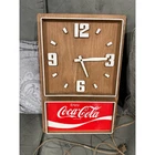 Vintage Coca Cola Wood Tone Electric Clock Retro Advertising Wall Decor