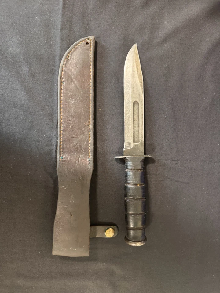 NAVAJA MILITAR DE COLECCIÓN KA-BAR HOJA FIJA EE. UU. CON FUNDA Foto 2 de 4