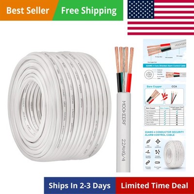 150FT 22/4 Fire Security Burglar Station Sound Alarm Control Cable Wire,22 AW...