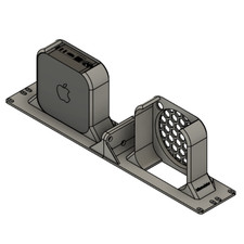 Mac mini M4 2024 19-Inch 2U Rackmount  PETG 3D Printed  Mesh Ventilation
