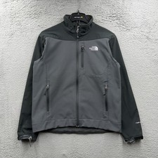 The North Face Apex Bionic Jacket Men Medium Black Grey Full Zip Fleece Lined