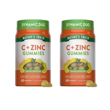 Nature's Truth Vitamin C Gummies with Zinc for Adults 60 count Immune Suppor
