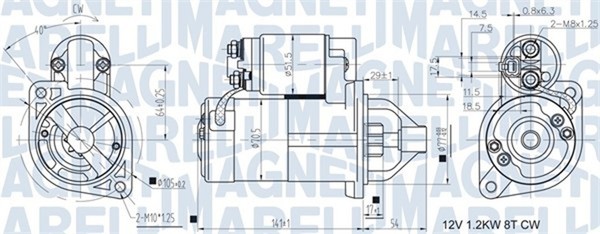 Magneti Marelli Anlasser Starter 063721433010 12V FüR Hyundai I30 FD Tiburon KIA-image
