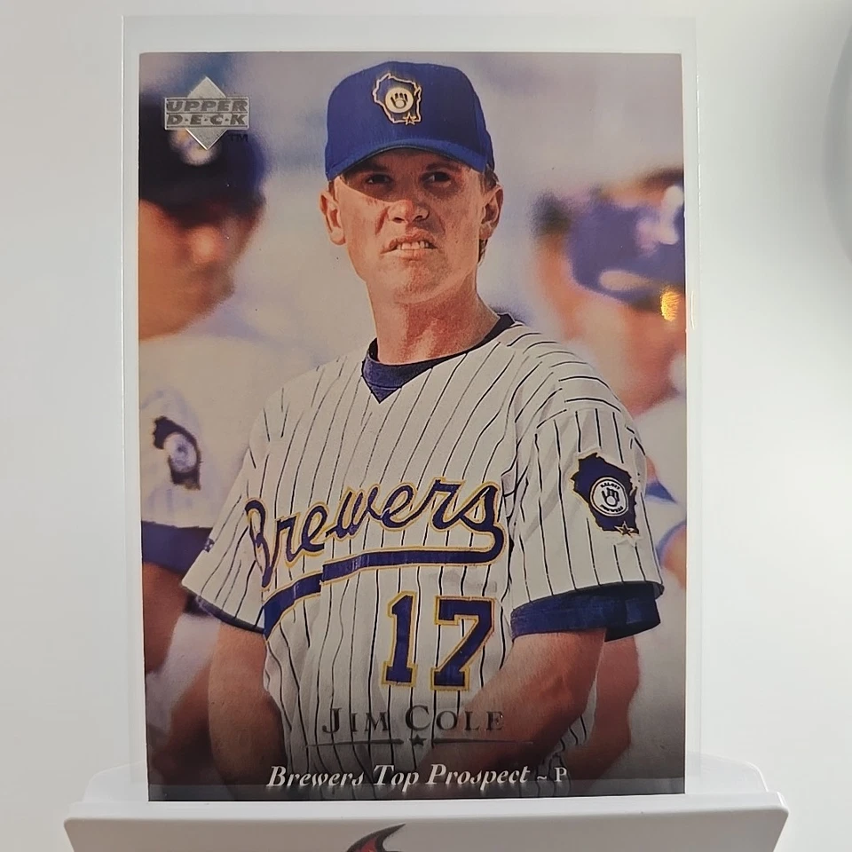 1995 Upper Deck Milwaukee Brewers Top Prospect - Jim Cole #182 (RC) - Image 3 of 4