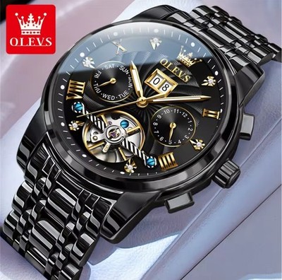 OLEVS Classic Tourbillon Multifunktion Vollautomatik Herrenuhr Geschenk
