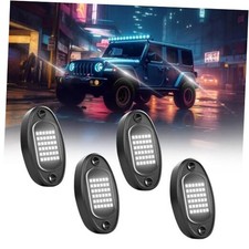 Rock Lights Ultra Bright LED Neon Underglow Lights Waterproof for 4 Pods White