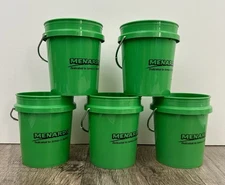 Set of 5 Menards 400mL Mini Bucket Steel Handle Fun Tailgating Party Gift New