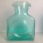 Blenko Aqua Blue Glass Water Bottle